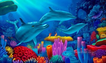 動物 Painting - 海底の海の秘密